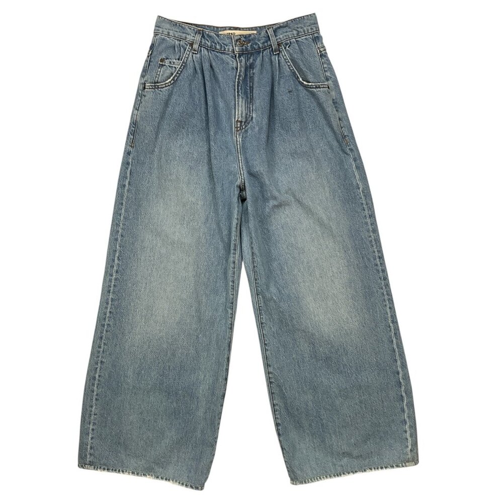 GRLFRND Light Blue Wide Leg Jeans